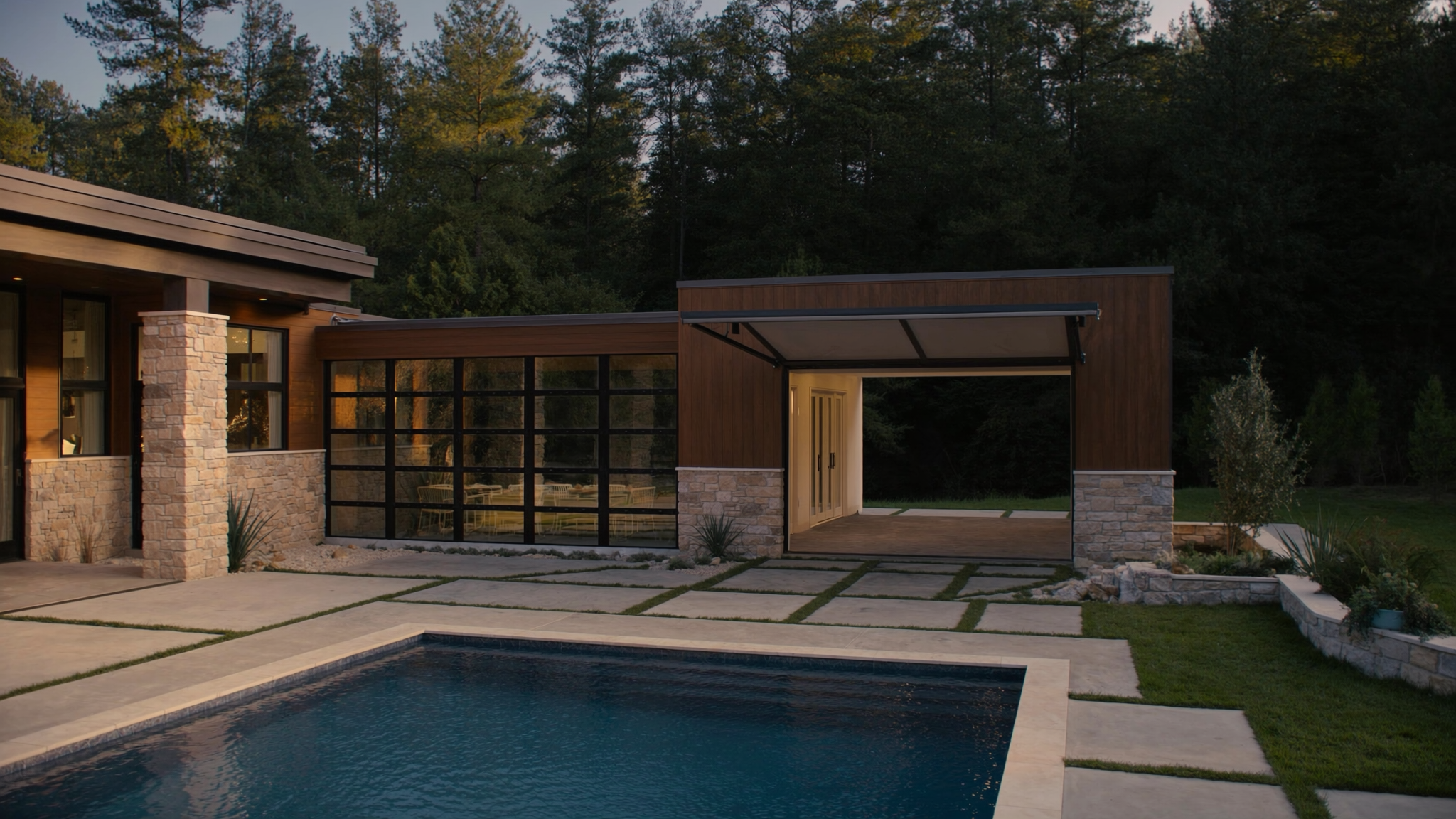 Custom pool house and ADU in Shreveport