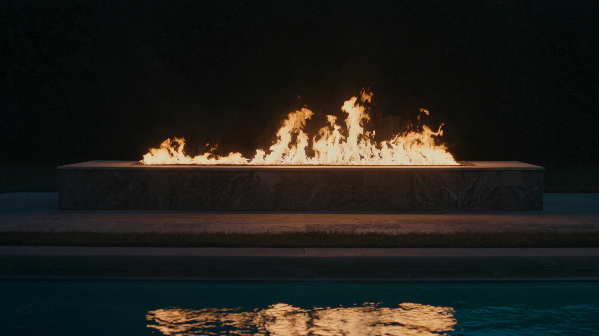 Fire Bowl on Pool Deck